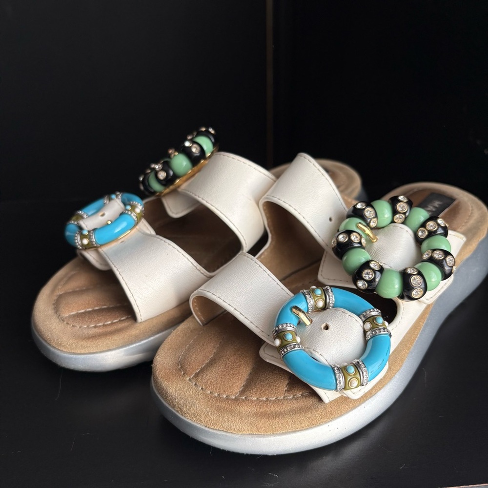 Marc Jacobs Emerson Jeweled Buckle Sandals Slides spring 2018 - Picture 6 of 16